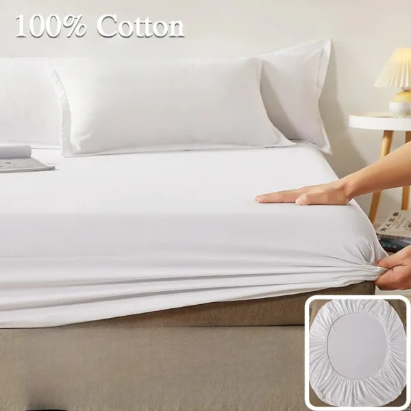 matelas drap housse coton