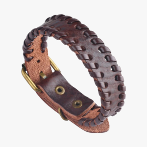Men's Brown Leather Cuff Bracelet