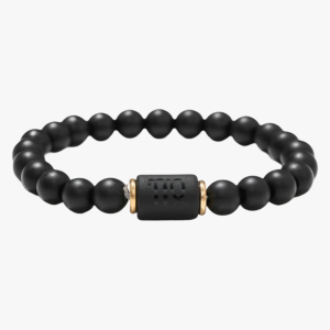 Men's Matte Black Agate Bracelet – Natural Stone Beads